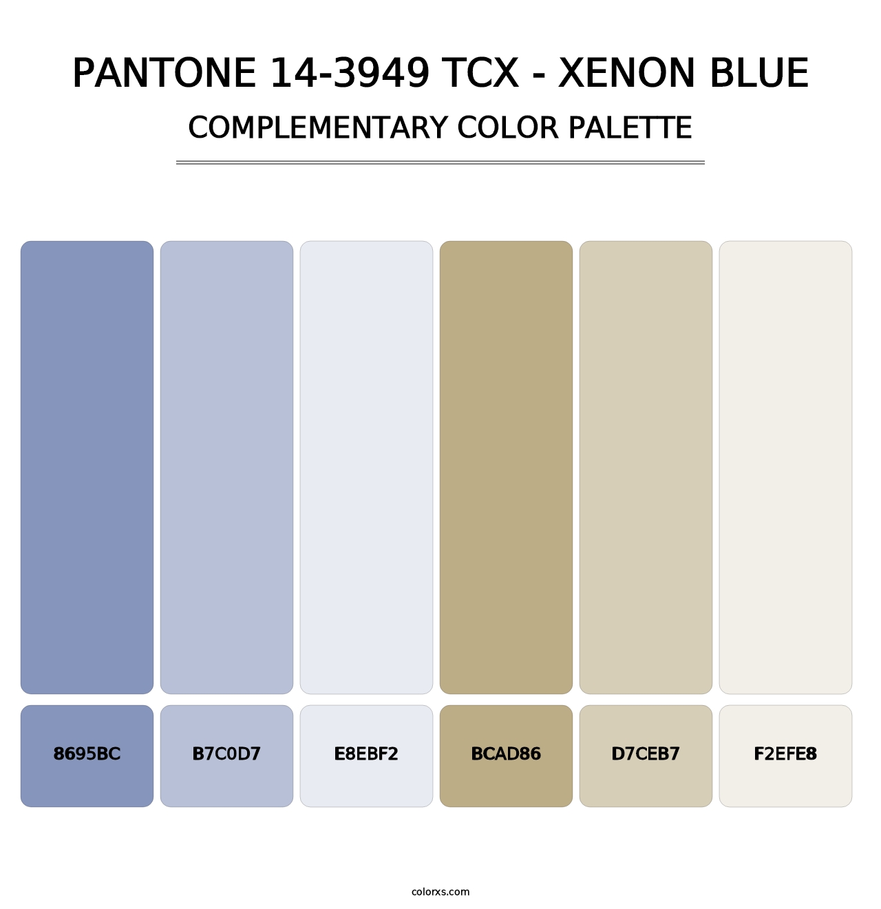 PANTONE 14-3949 TCX - Xenon Blue - Complementary Color Palette