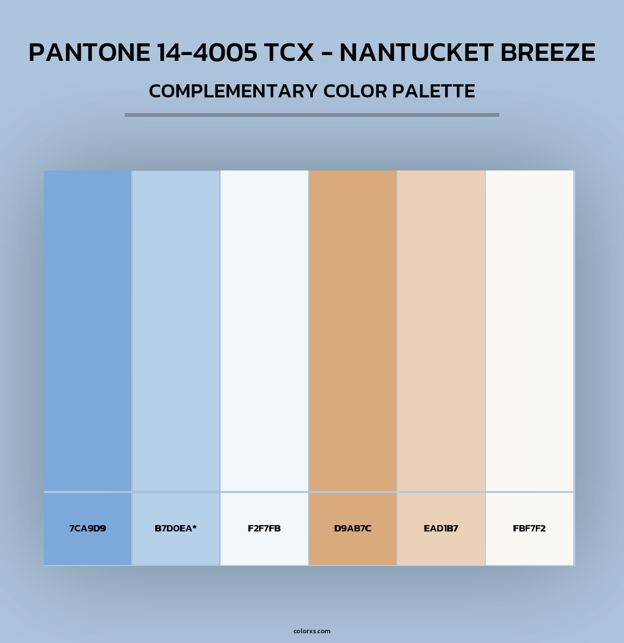 PANTONE 14-4005 TCX - Nantucket Breeze - Complementary Color Palette