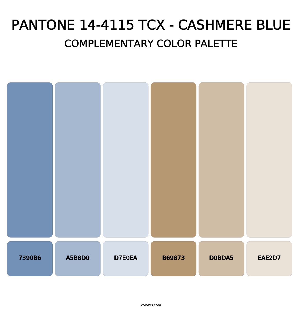 PANTONE 14-4115 TCX - Cashmere Blue - Complementary Color Palette