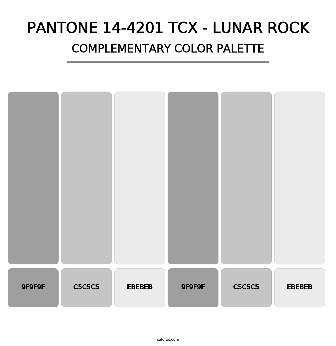 PANTONE 14-4201 TCX - Lunar Rock - Complementary Color Palette