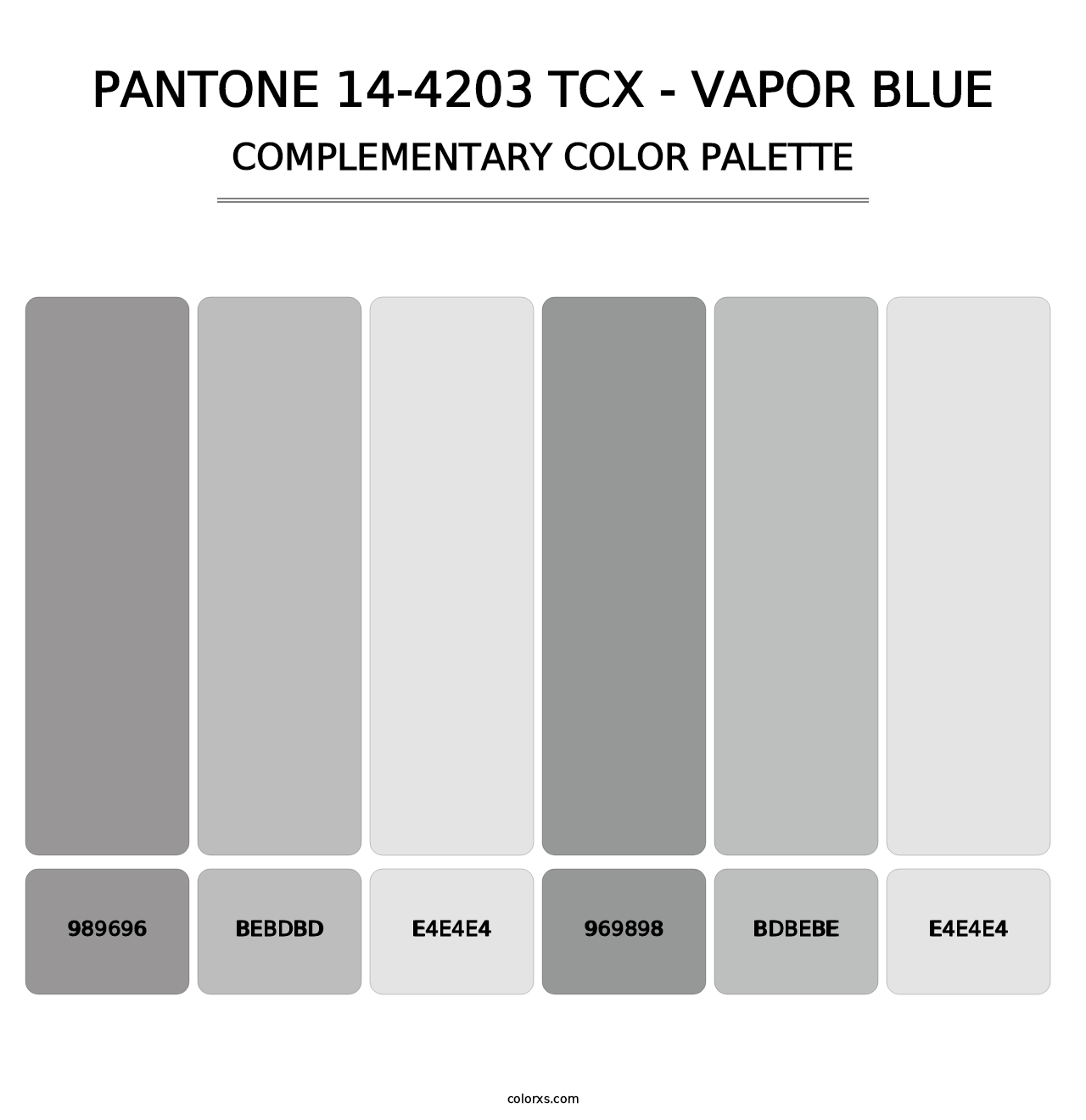 PANTONE 14-4203 TCX - Vapor Blue - Complementary Color Palette
