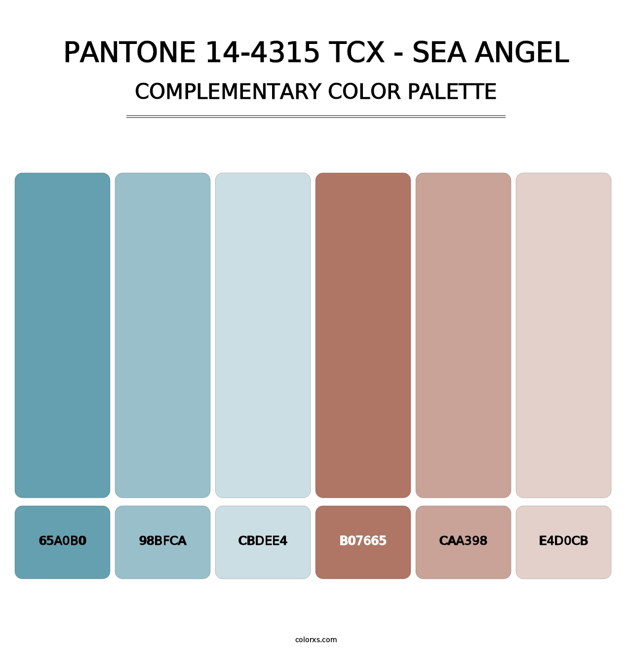 PANTONE 14-4315 TCX - Sea Angel - Complementary Color Palette