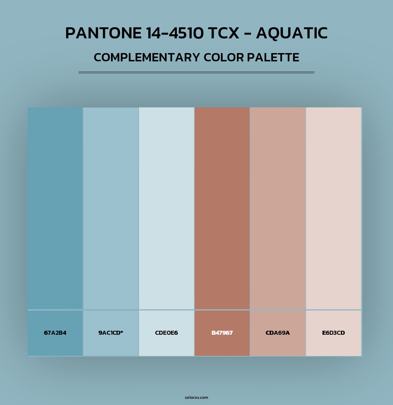 PANTONE 14-4510 TCX - Aquatic - Complementary Color Palette