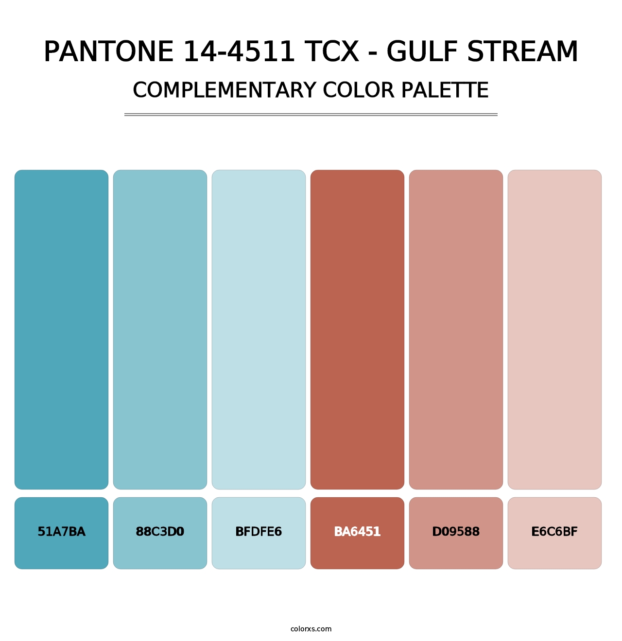 PANTONE 14-4511 TCX - Gulf Stream - Complementary Color Palette