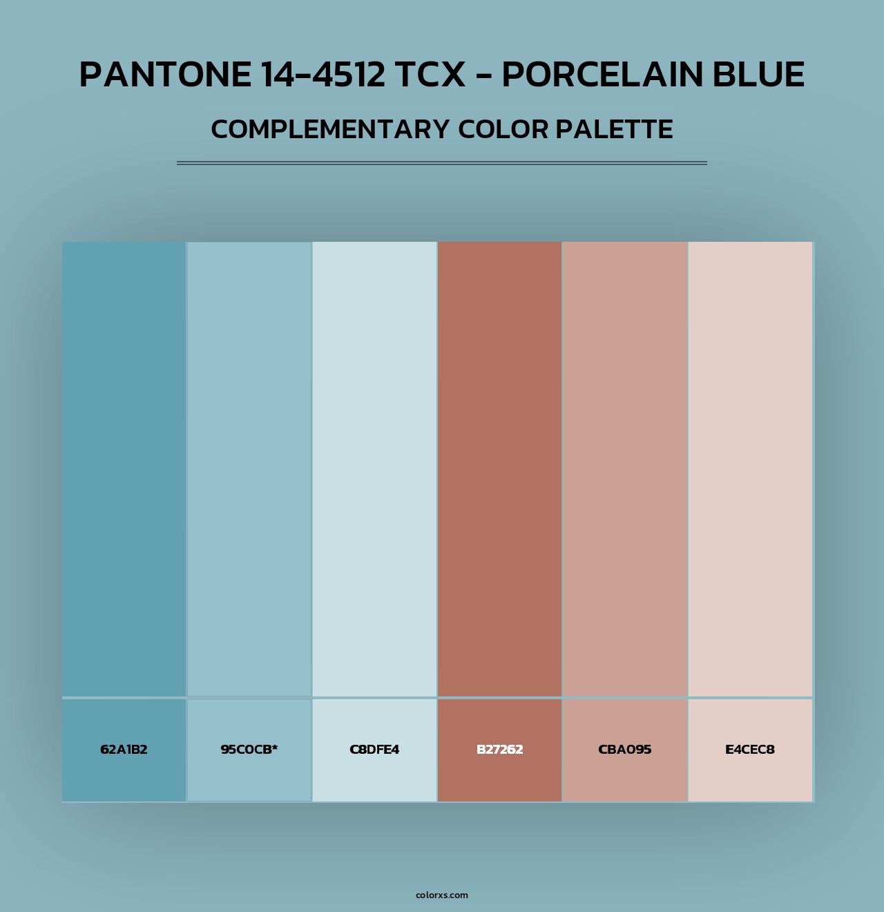 PANTONE 14-4512 TCX - Porcelain Blue - Complementary Color Palette