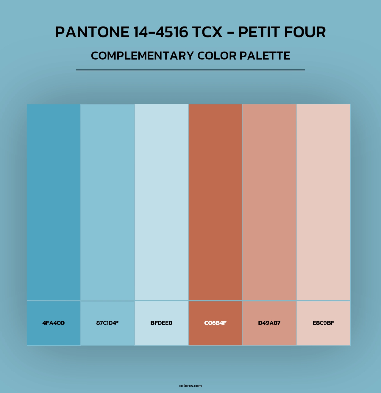 Pantone 14-4516 TCX - Petit four - Complementary Color Palette