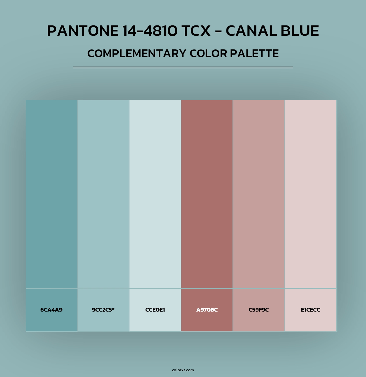 PANTONE 14-4810 TCX - Canal Blue - Complementary Color Palette