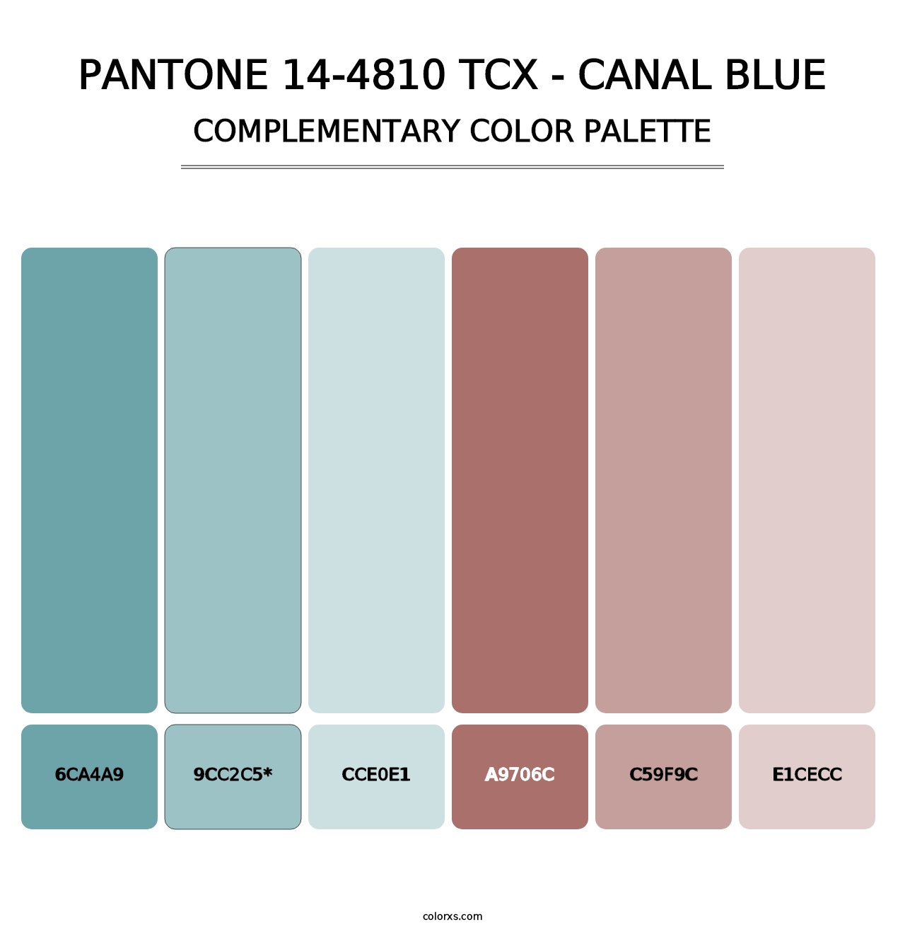 PANTONE 14-4810 TCX - Canal Blue - Complementary Color Palette