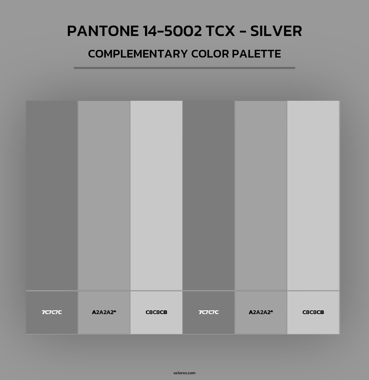 PANTONE 14-5002 TCX - Silver - Complementary Color Palette
