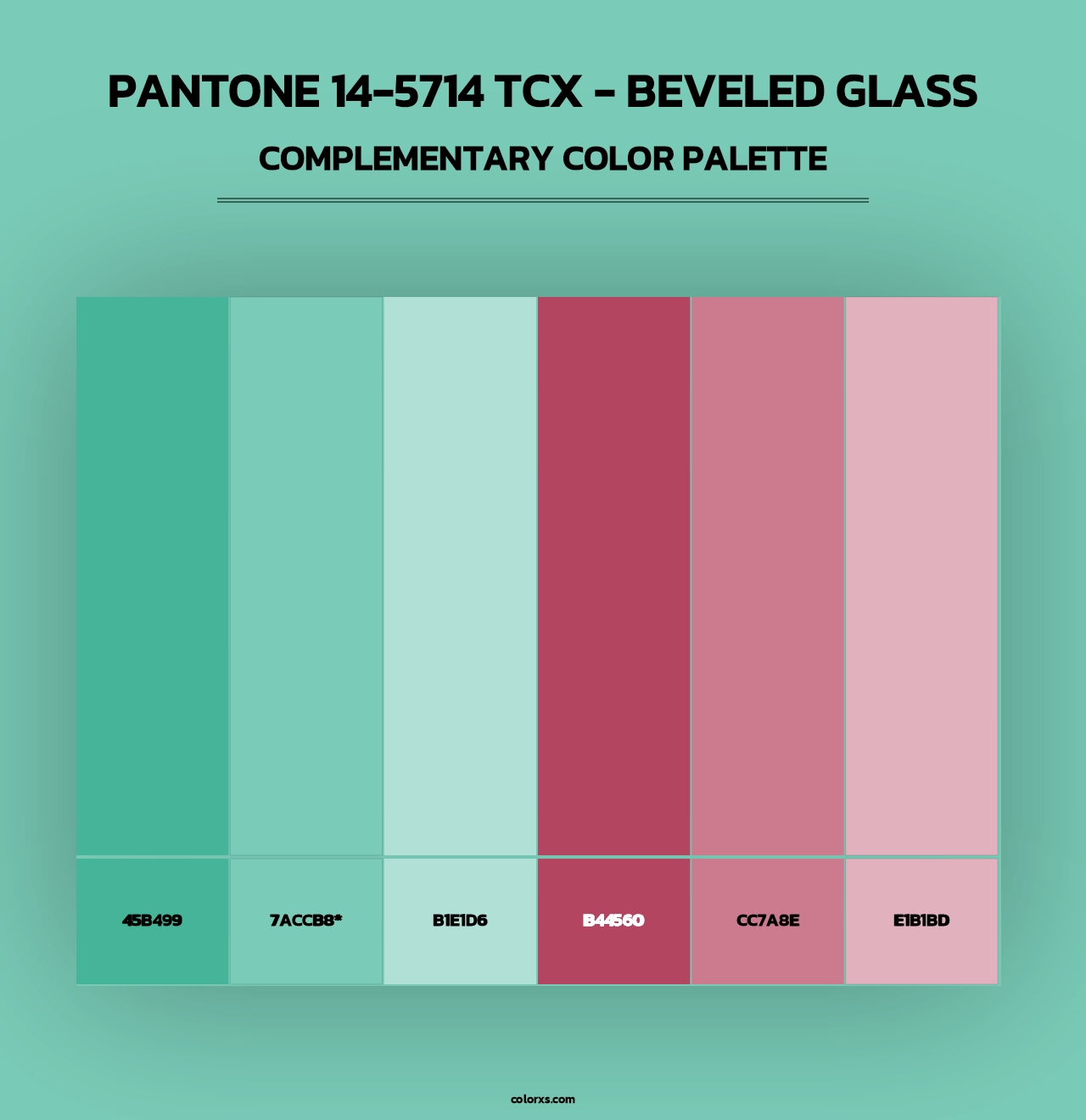 PANTONE 14-5714 TCX - Beveled Glass - Complementary Color Palette
