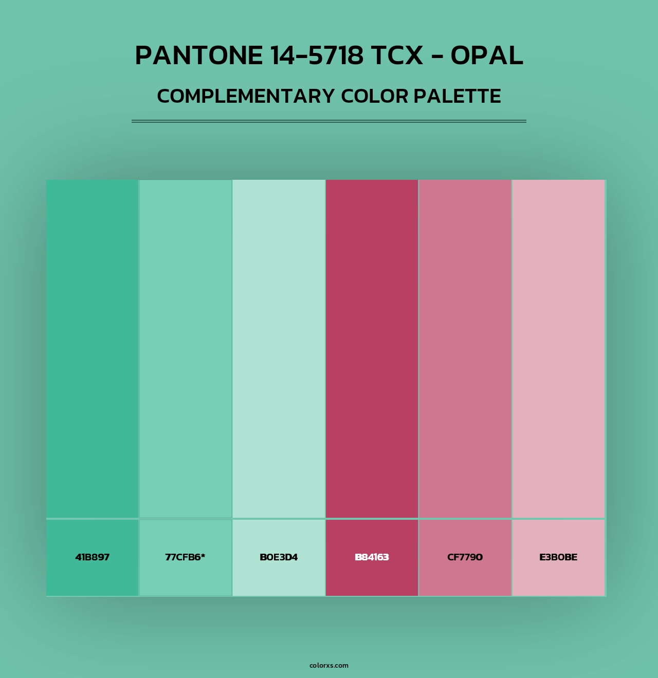 PANTONE 14-5718 TCX - Opal - Complementary Color Palette