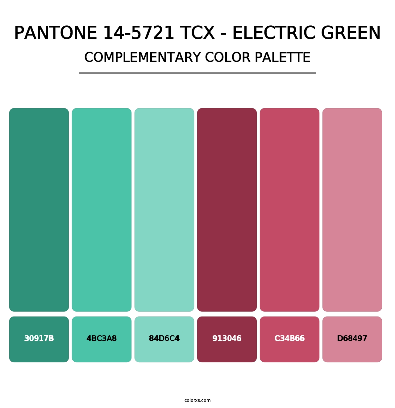 PANTONE 14-5721 TCX - Electric Green - Complementary Color Palette