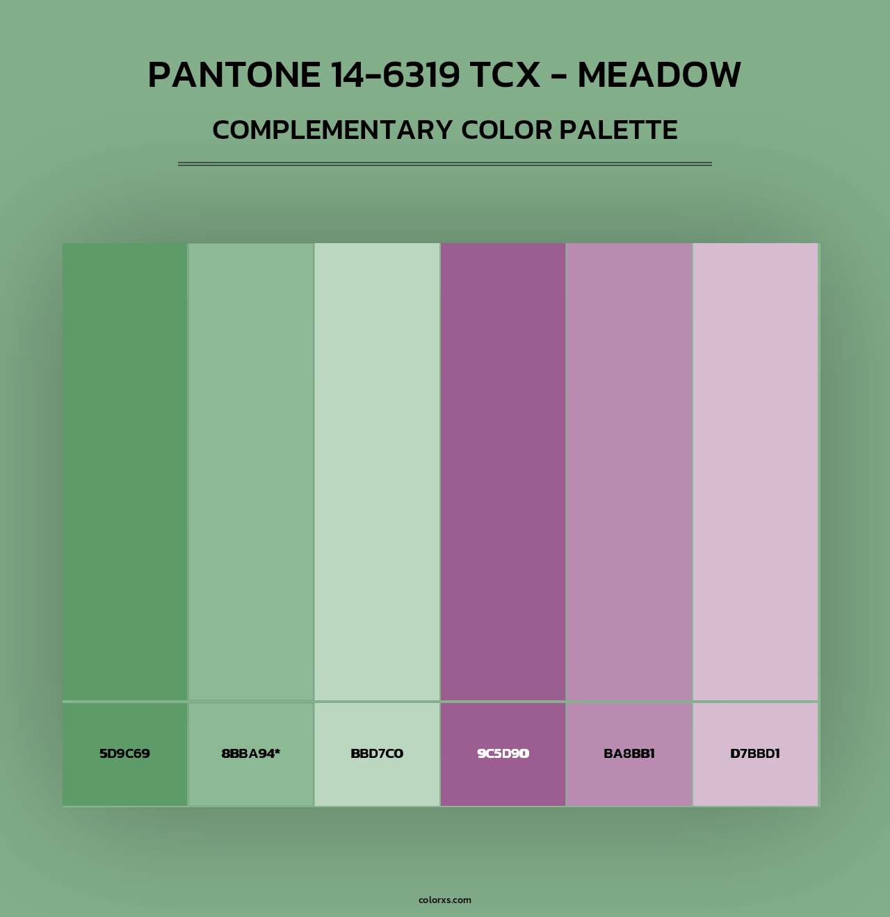 PANTONE 14-6319 TCX - Meadow - Complementary Color Palette
