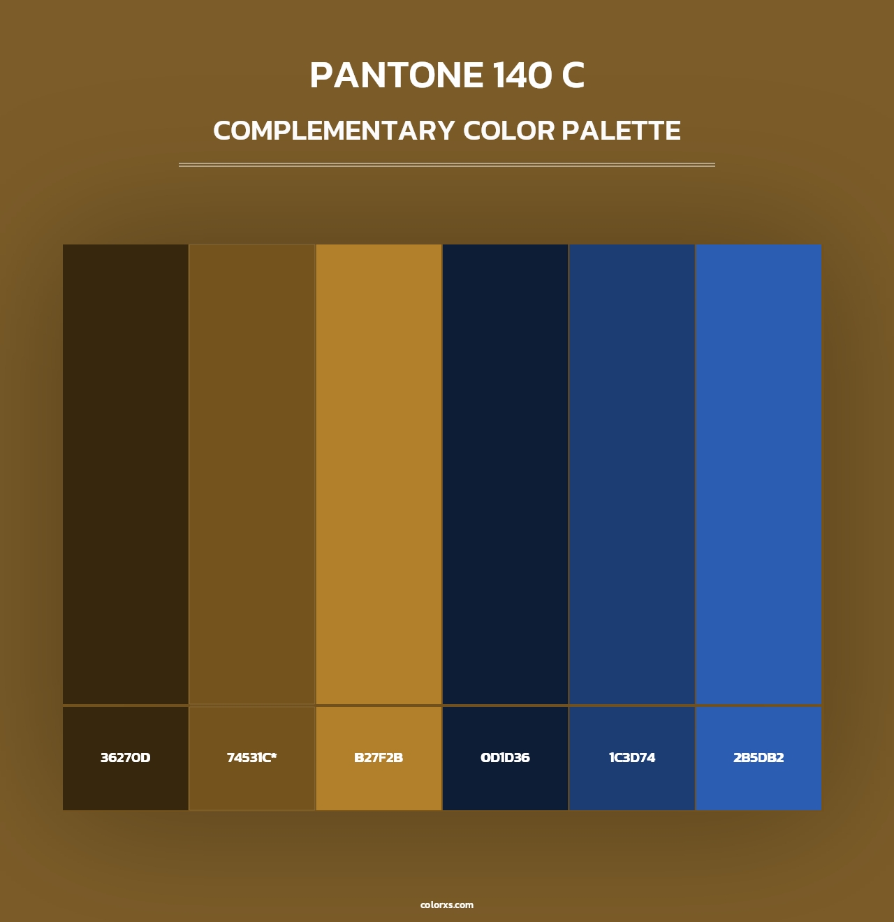 PANTONE 140 C - Complementary Color Palette
