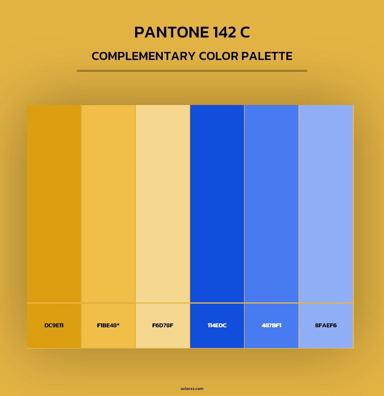 PANTONE 142 C - Complementary Color Palette