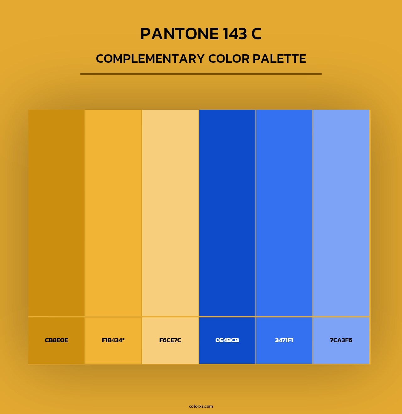 PANTONE 143 C - Complementary Color Palette