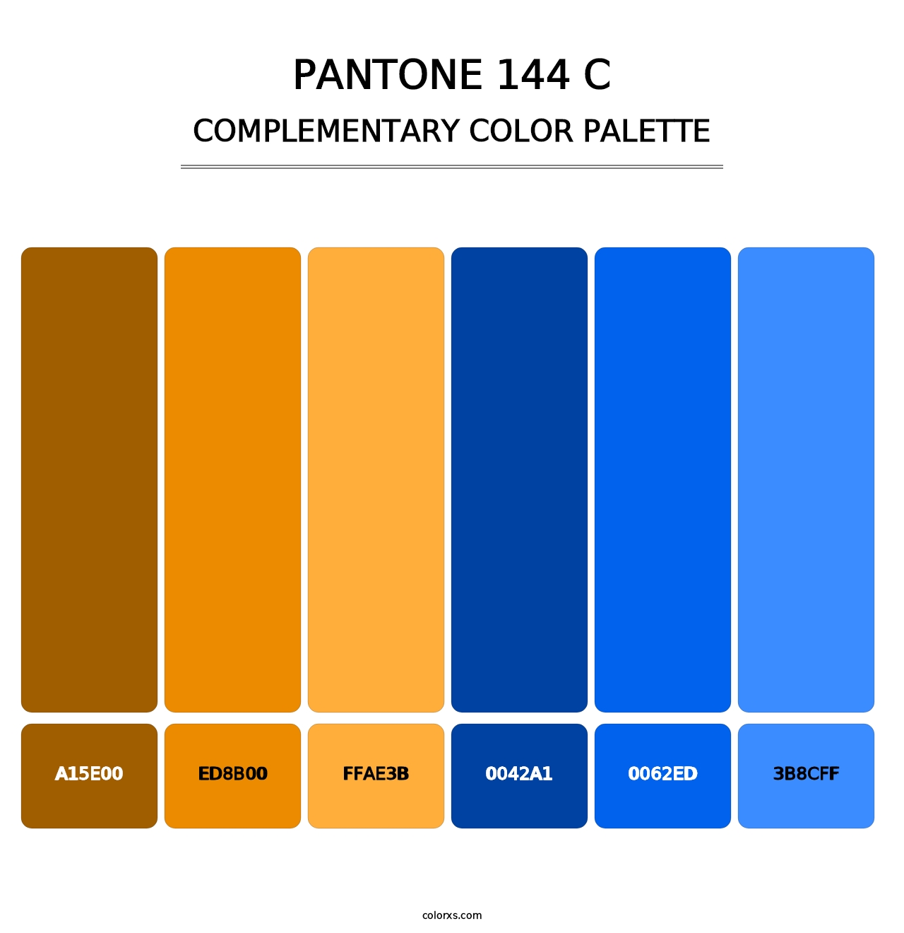 PANTONE 144 C - Complementary Color Palette