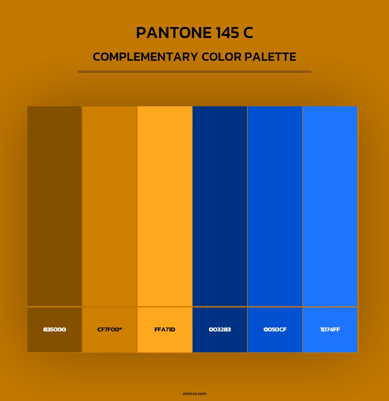PANTONE 145 C - Complementary Color Palette