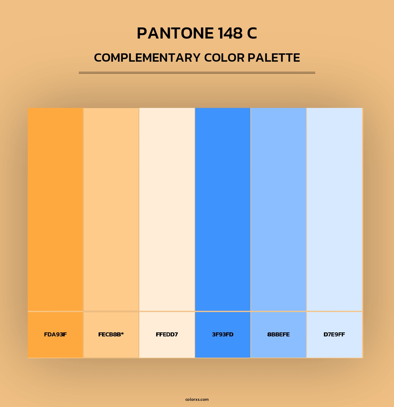 PANTONE 148 C - Complementary Color Palette