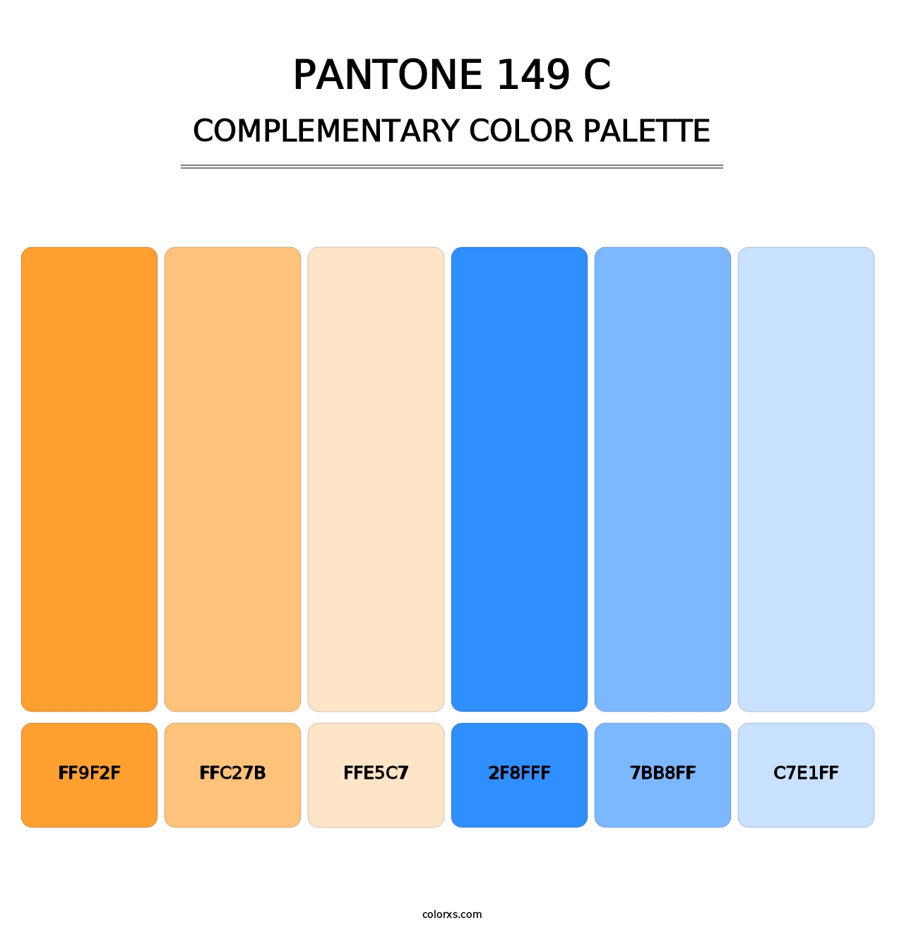 PANTONE 149 C - Complementary Color Palette