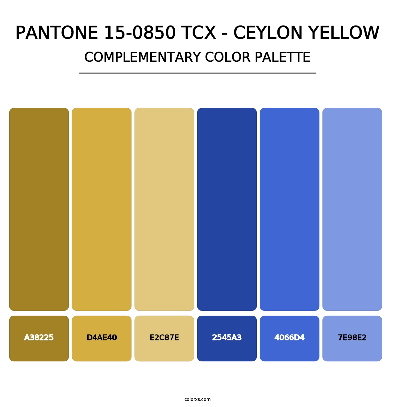 PANTONE 15-0850 TCX - Ceylon Yellow - Complementary Color Palette