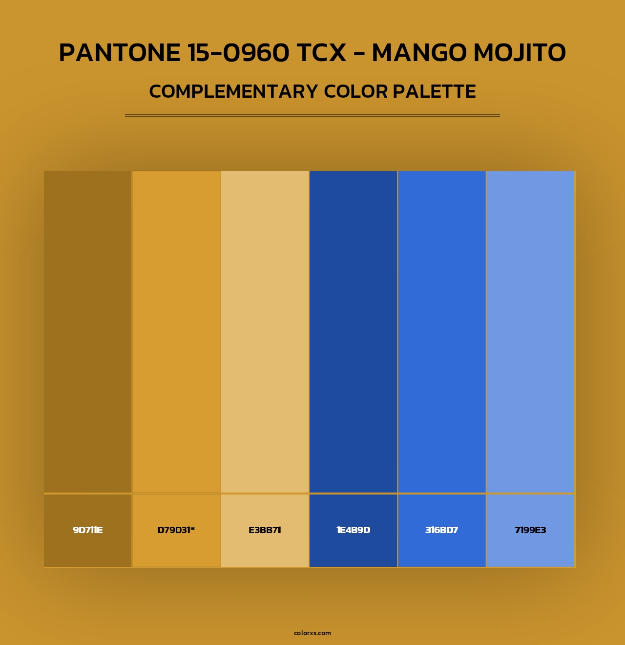 Pantone 15-0960 TCX - Mango Mojito - Complementary Color Palette