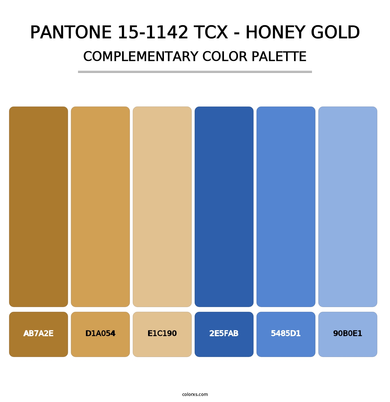 PANTONE 15-1142 TCX - Honey Gold - Complementary Color Palette