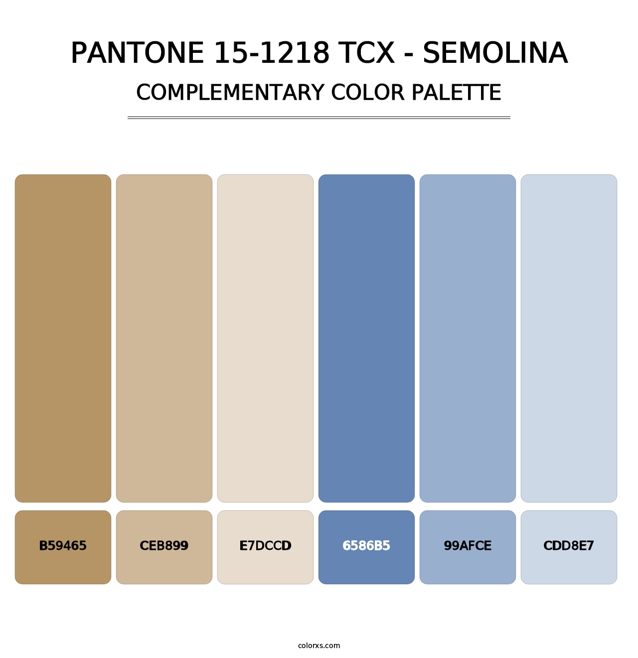 PANTONE 15-1218 TCX - Semolina - Complementary Color Palette