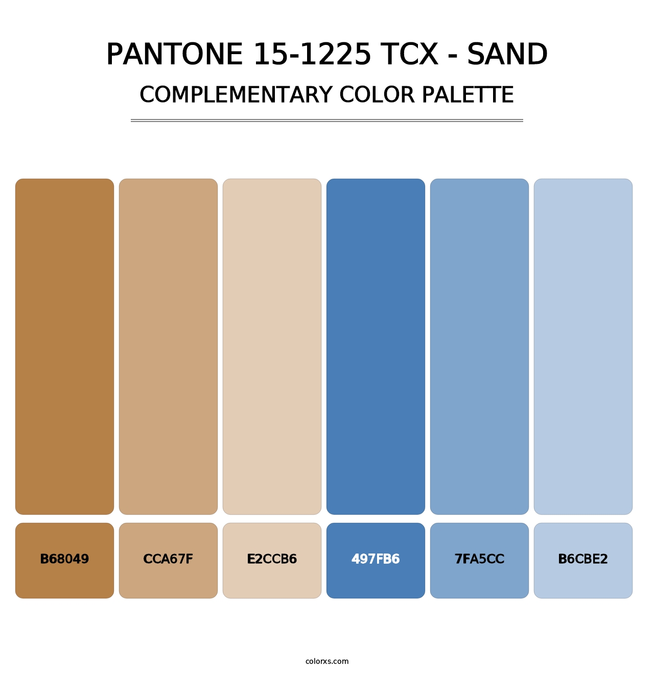 PANTONE 15-1225 TCX - Sand - Complementary Color Palette
