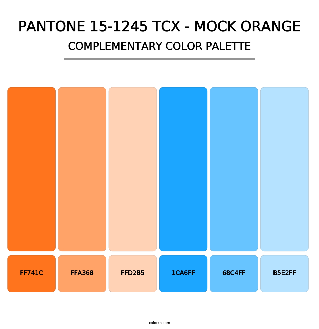 PANTONE 15-1245 TCX - Mock Orange - Complementary Color Palette