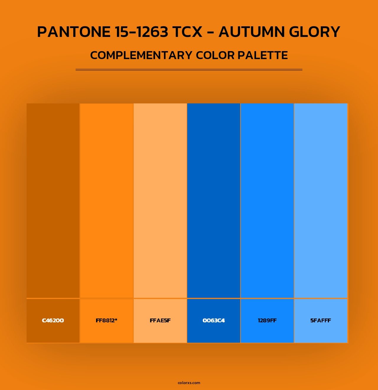 PANTONE 15-1263 TCX - Autumn Glory - Complementary Color Palette