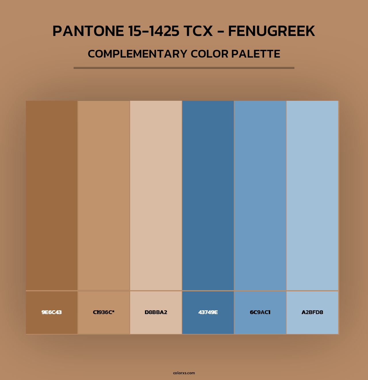 PANTONE 15-1425 TCX - Fenugreek - Complementary Color Palette