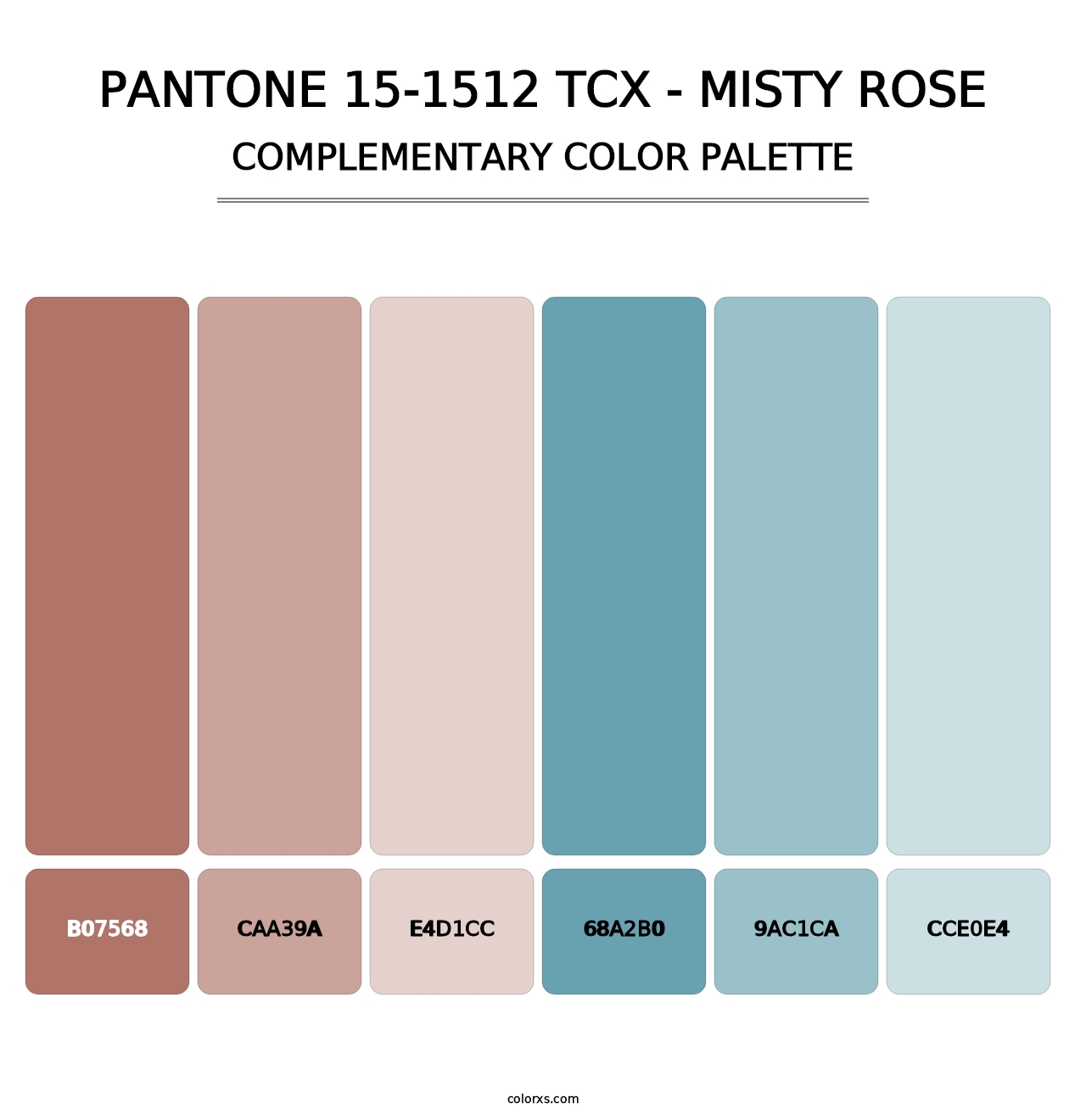 PANTONE 15-1512 TCX - Misty Rose - Complementary Color Palette