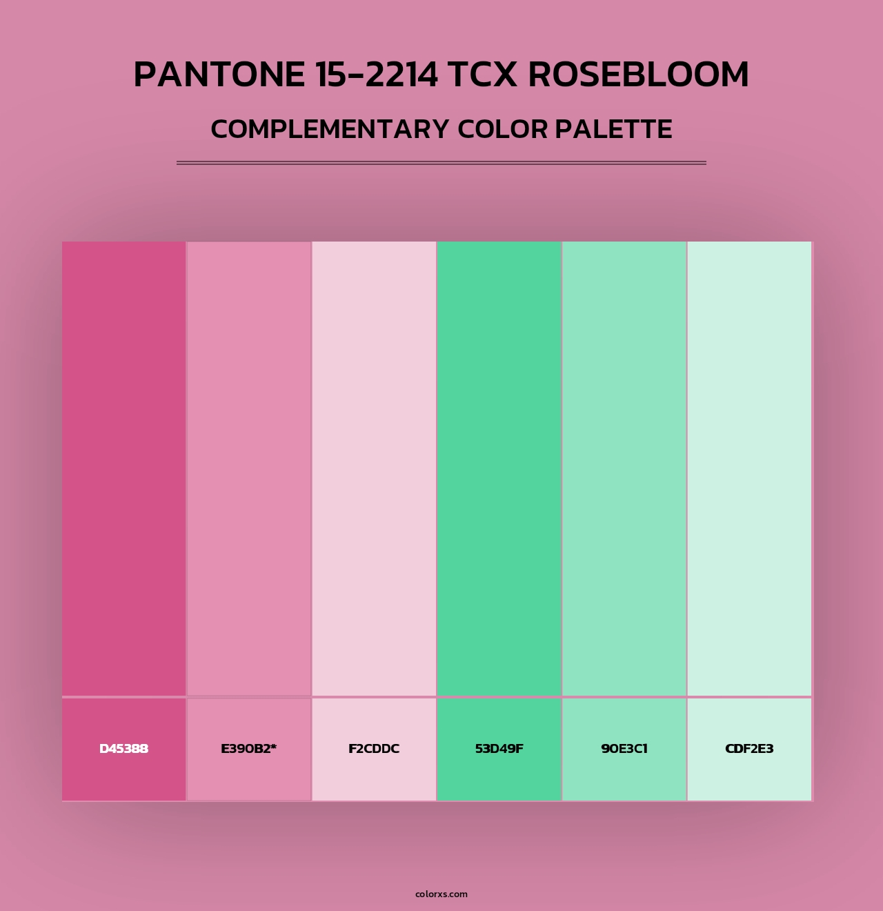 PANTONE 15-2214 TCX Rosebloom - Complementary Color Palette