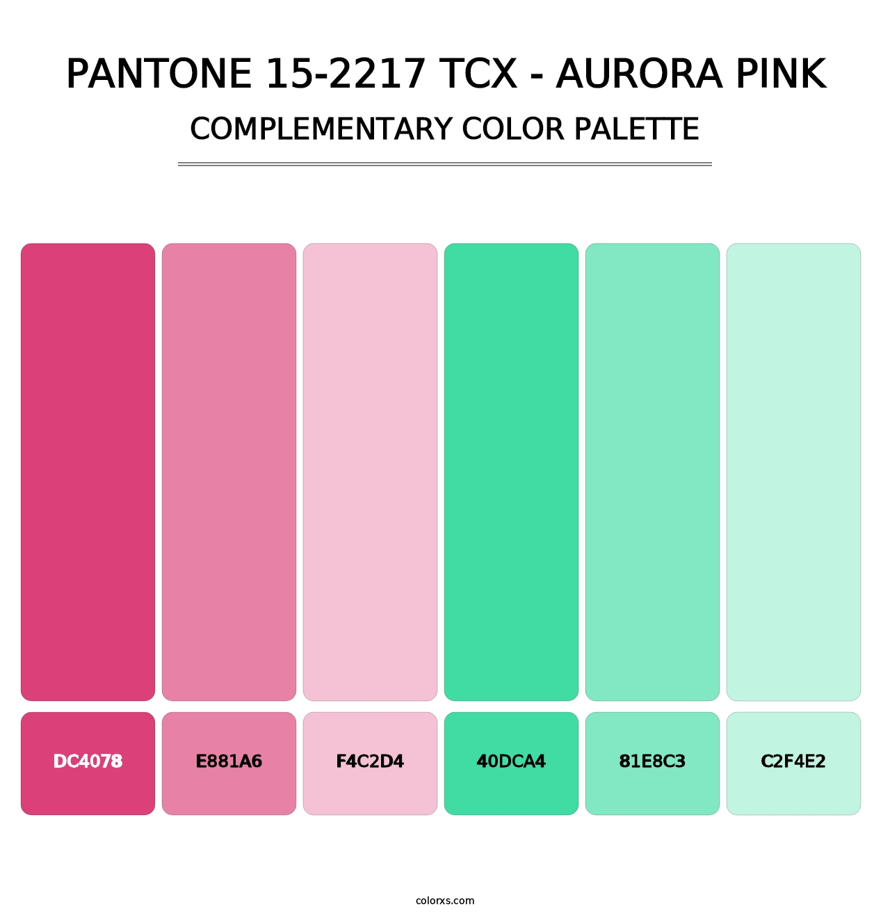 PANTONE 15-2217 TCX - Aurora Pink - Complementary Color Palette