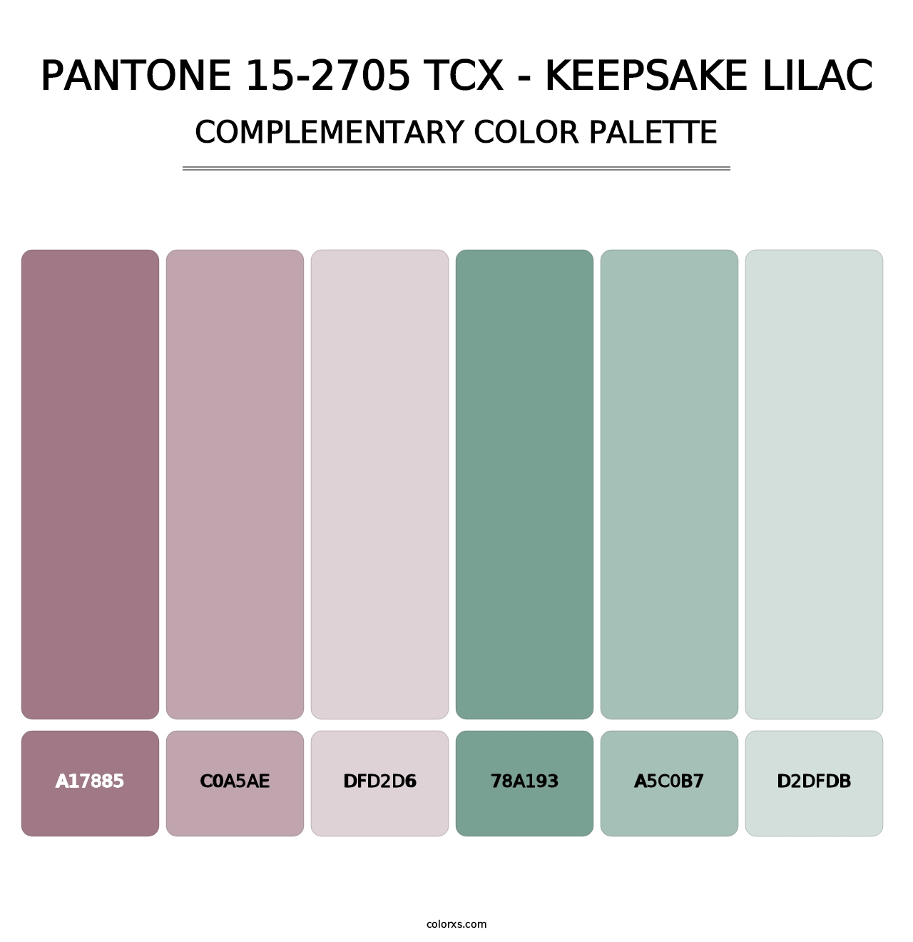 PANTONE 15-2705 TCX - Keepsake Lilac - Complementary Color Palette