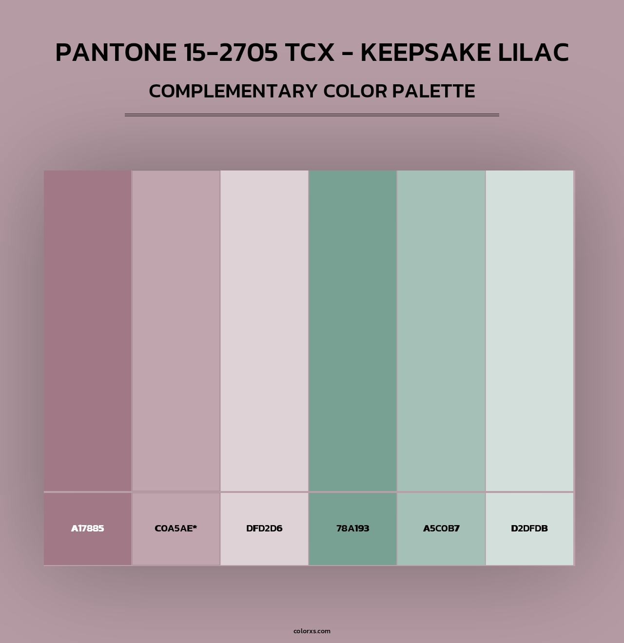 PANTONE 15-2705 TCX - Keepsake Lilac - Complementary Color Palette