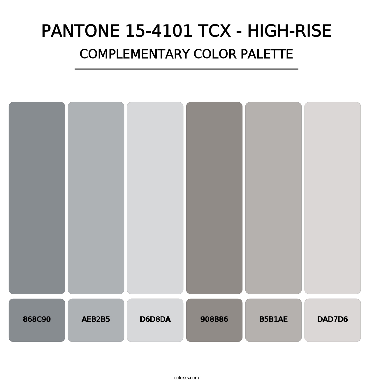 PANTONE 15-4101 TCX - High-rise - Complementary Color Palette