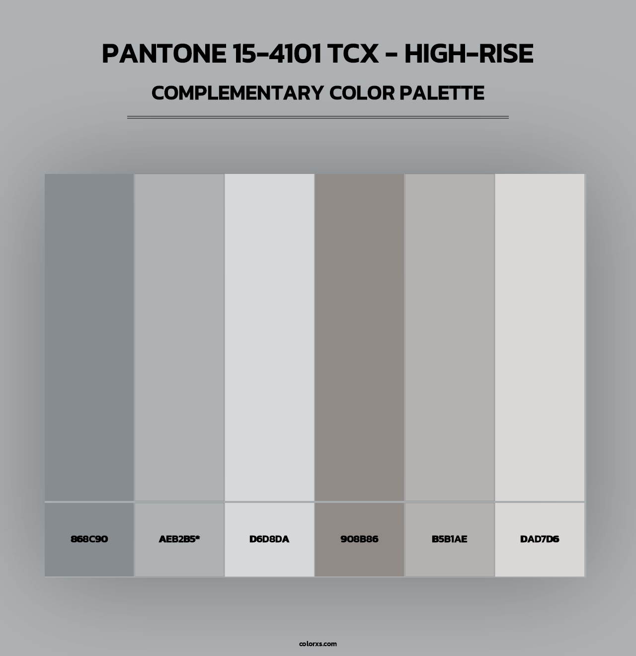 PANTONE 15-4101 TCX - High-rise - Complementary Color Palette