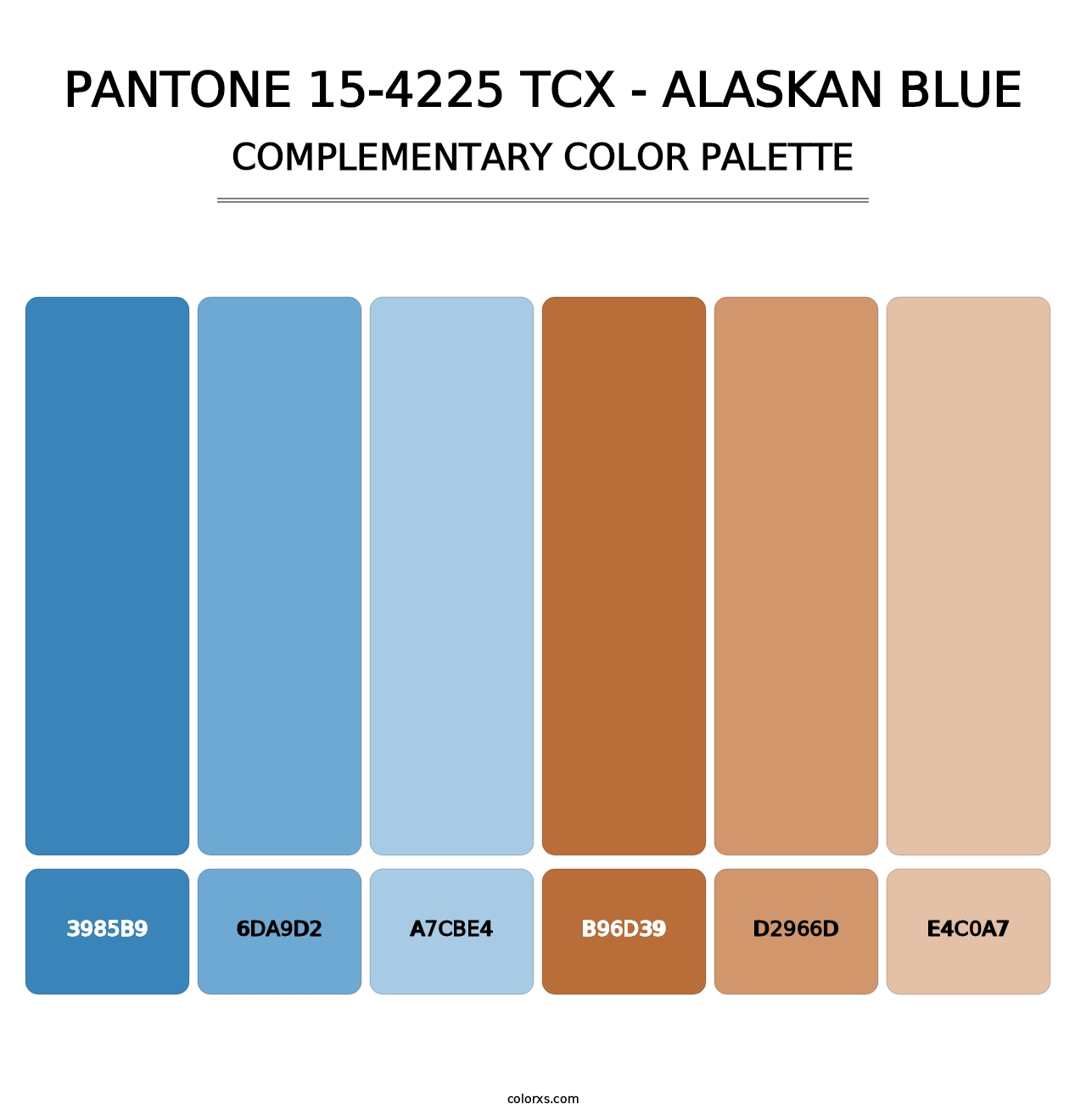 PANTONE 15-4225 TCX - Alaskan Blue - Complementary Color Palette