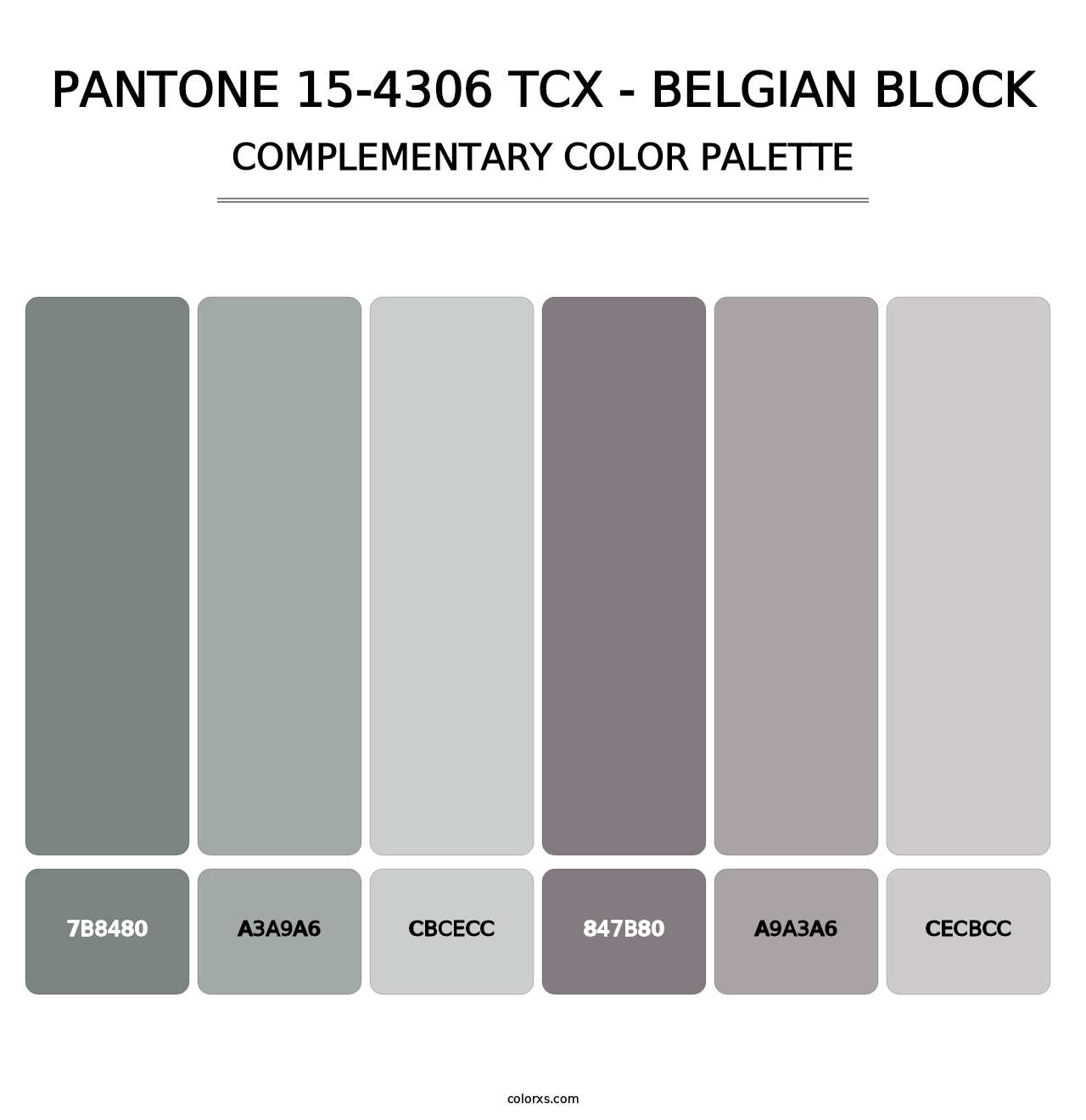 PANTONE 15-4306 TCX - Belgian Block - Complementary Color Palette