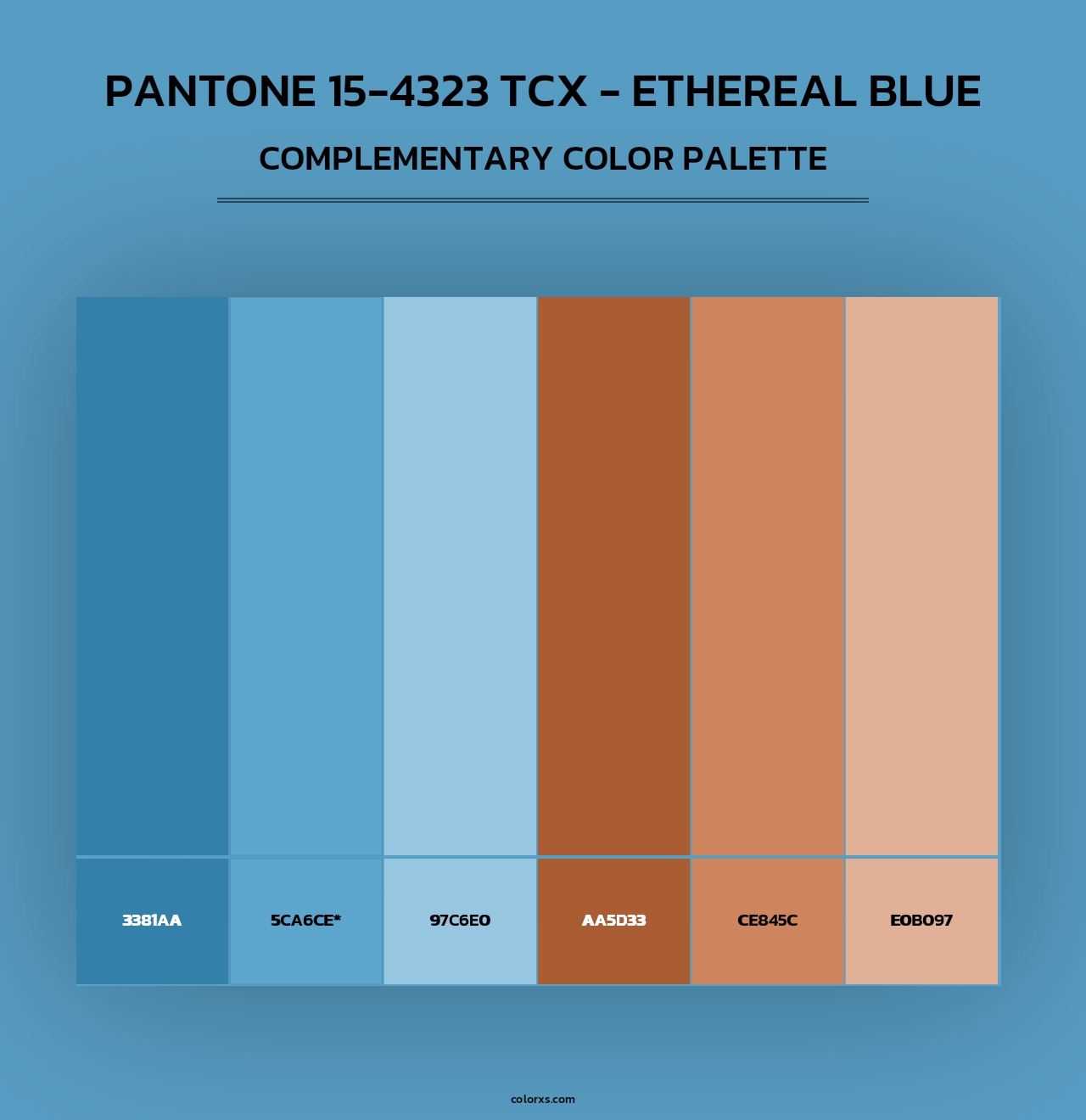 PANTONE 15-4323 TCX - Ethereal Blue - Complementary Color Palette