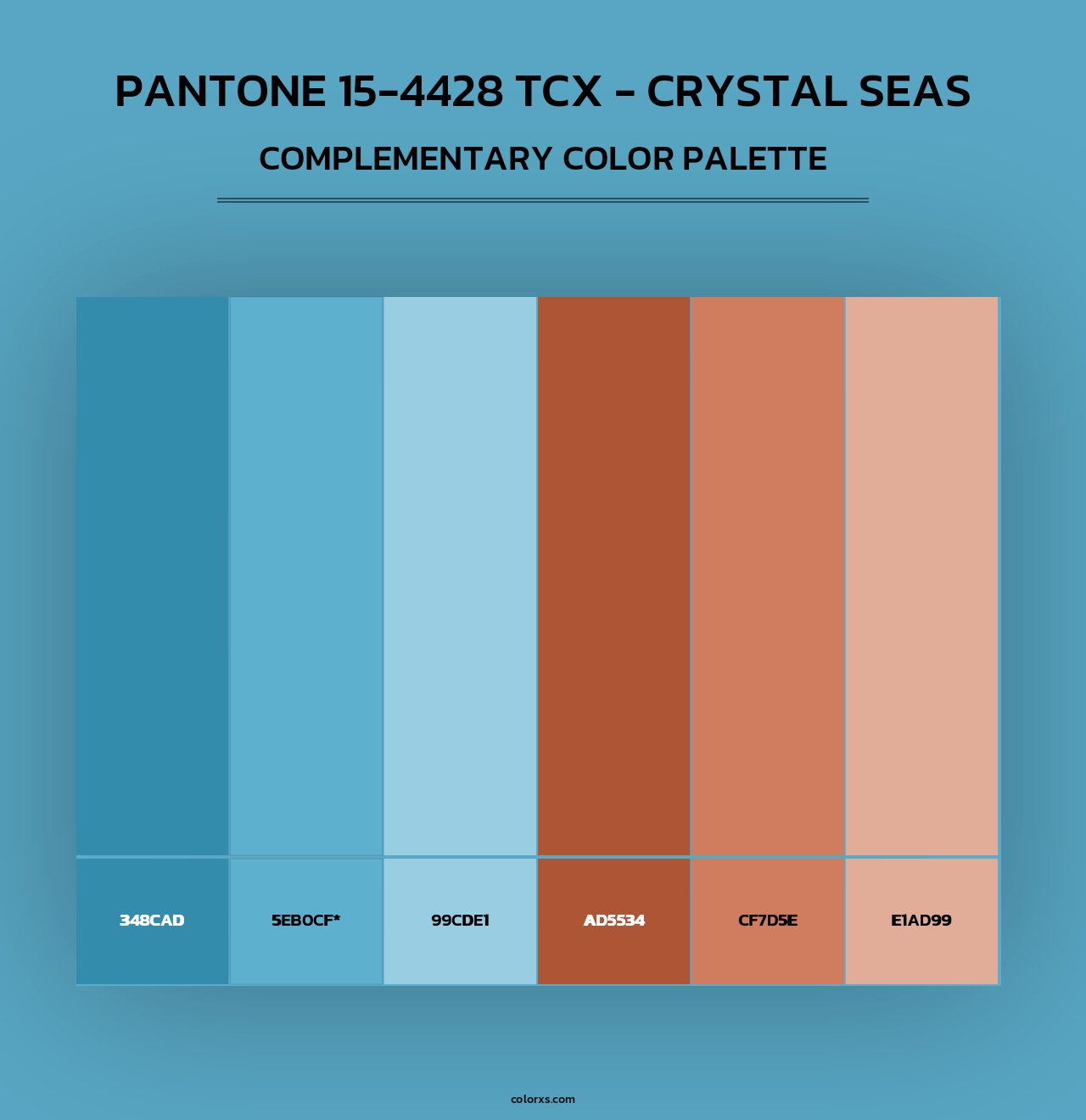 PANTONE 15-4428 TCX - Crystal Seas - Complementary Color Palette