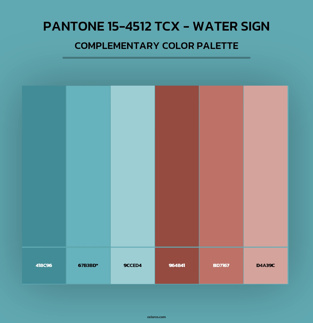 PANTONE 15-4512 TCX - Water Sign - Complementary Color Palette