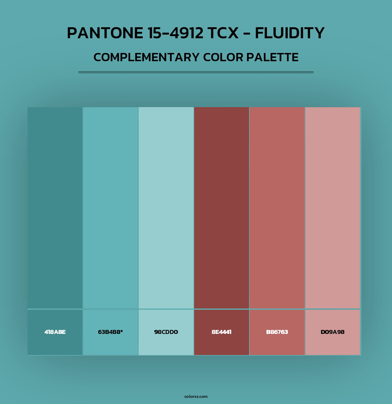 Pantone 15-4912 TCX - Fluidity - Complementary Color Palette