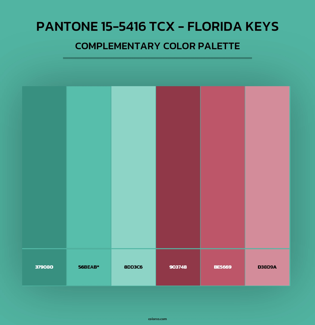 PANTONE 15-5416 TCX - Florida Keys - Complementary Color Palette