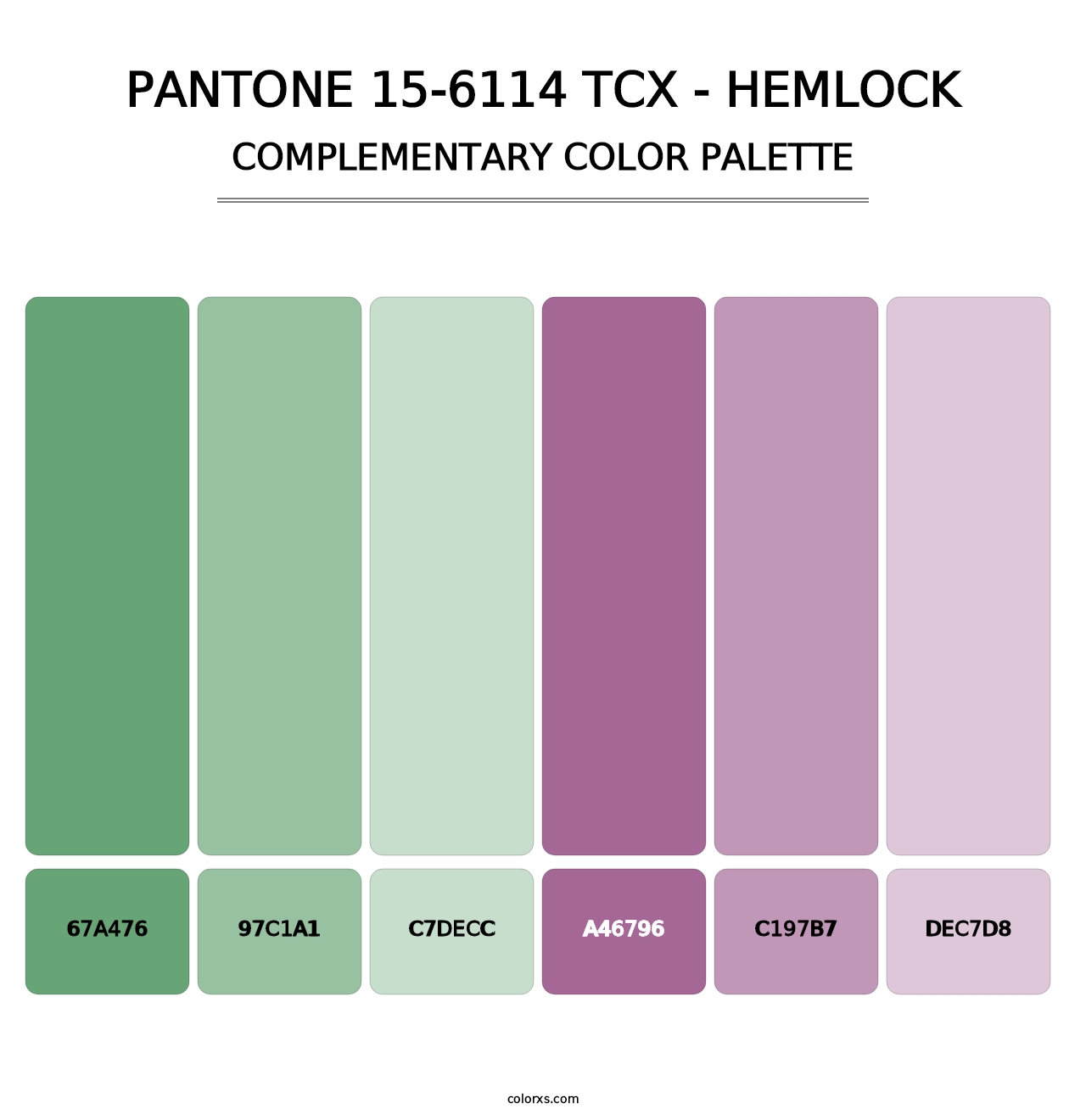 PANTONE 15-6114 TCX - Hemlock - Complementary Color Palette