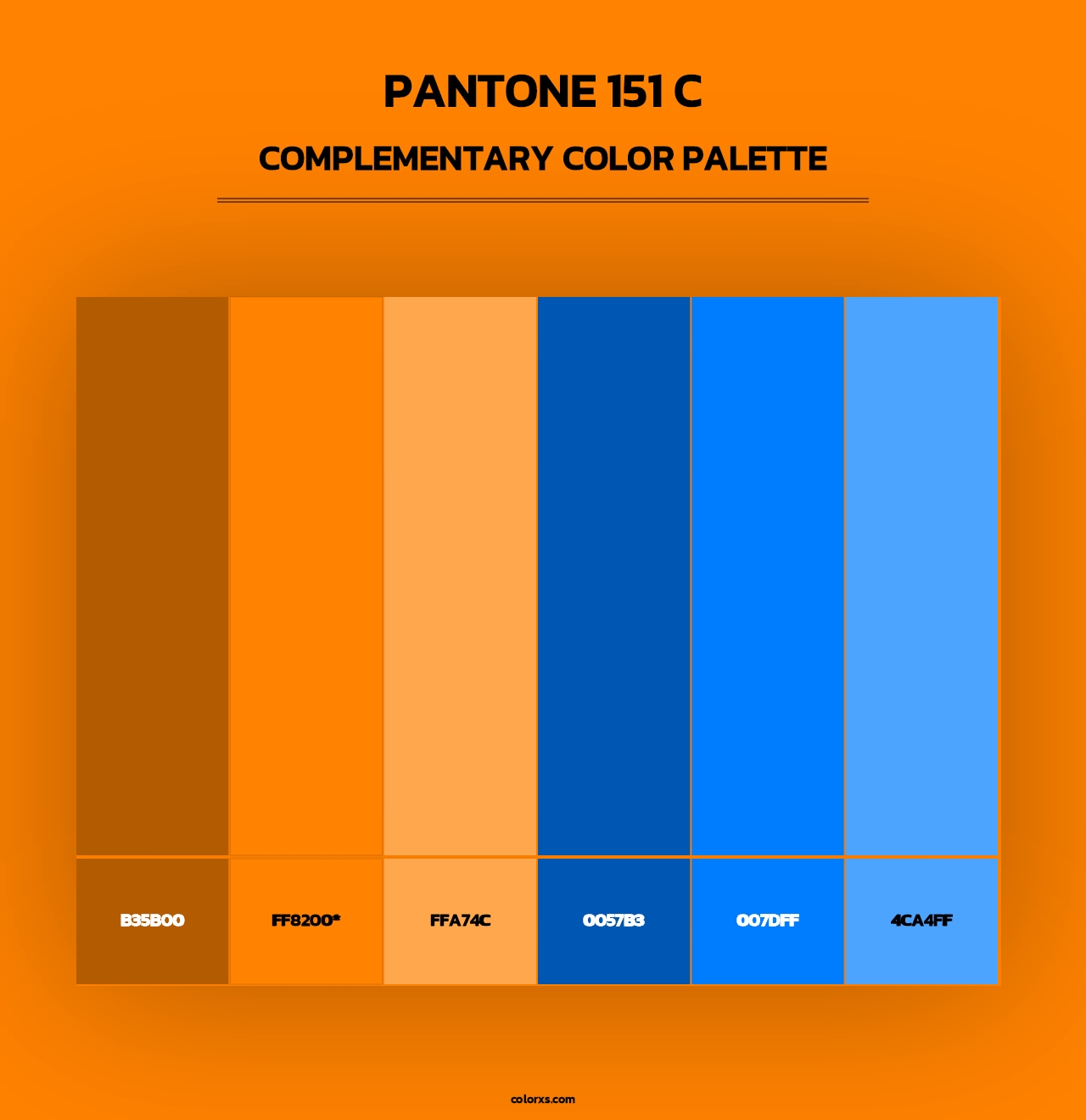 PANTONE 151 C - Complementary Color Palette