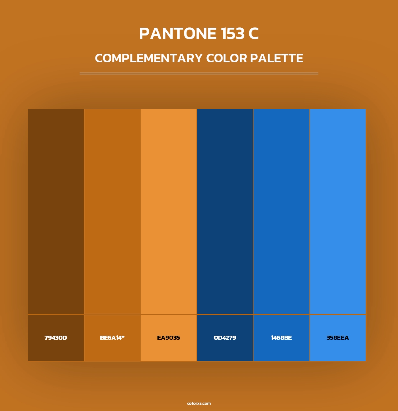 PANTONE 153 C - Complementary Color Palette