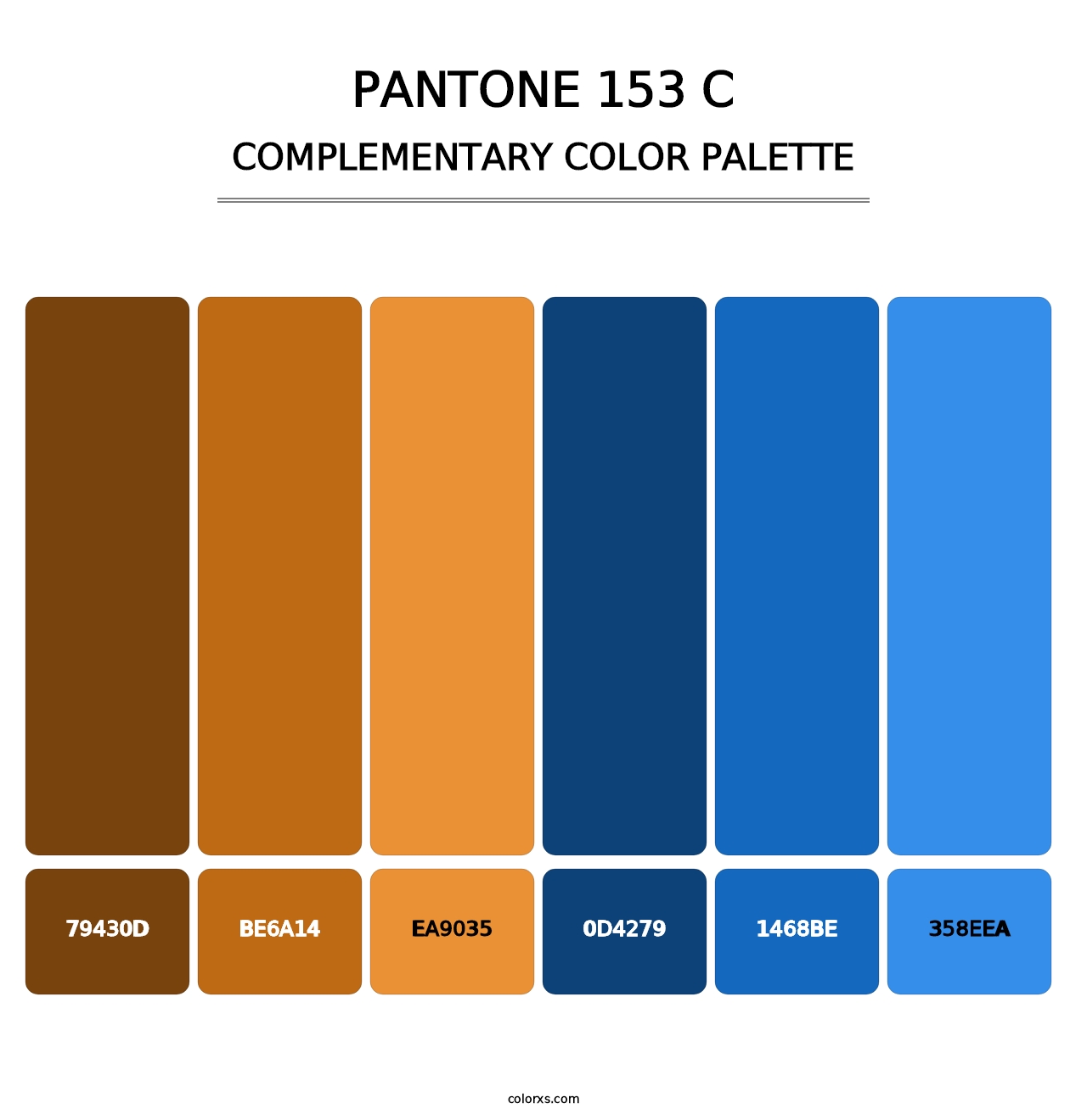 PANTONE 153 C - Complementary Color Palette
